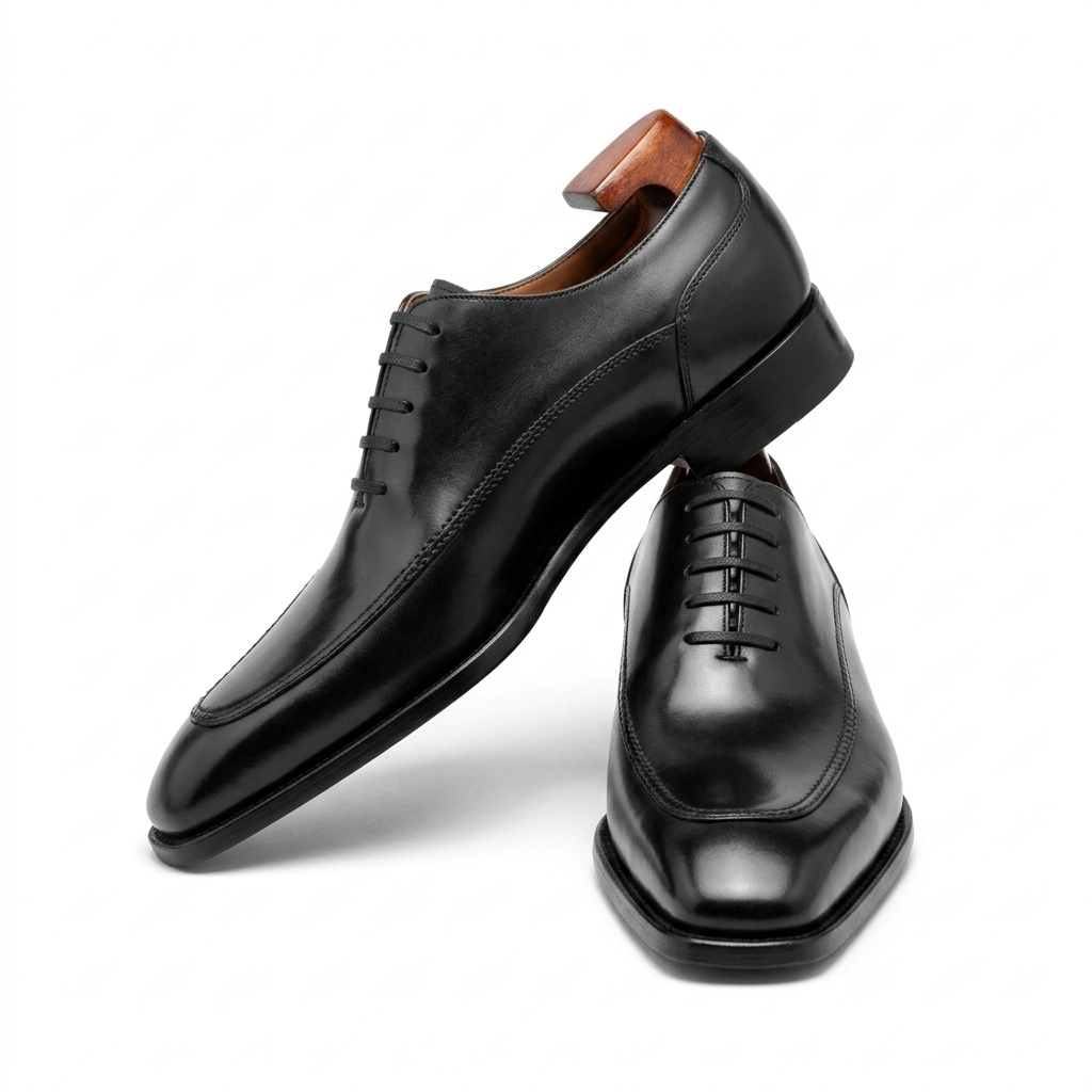 | Elegant Leather Derby Shoes Modern Professional