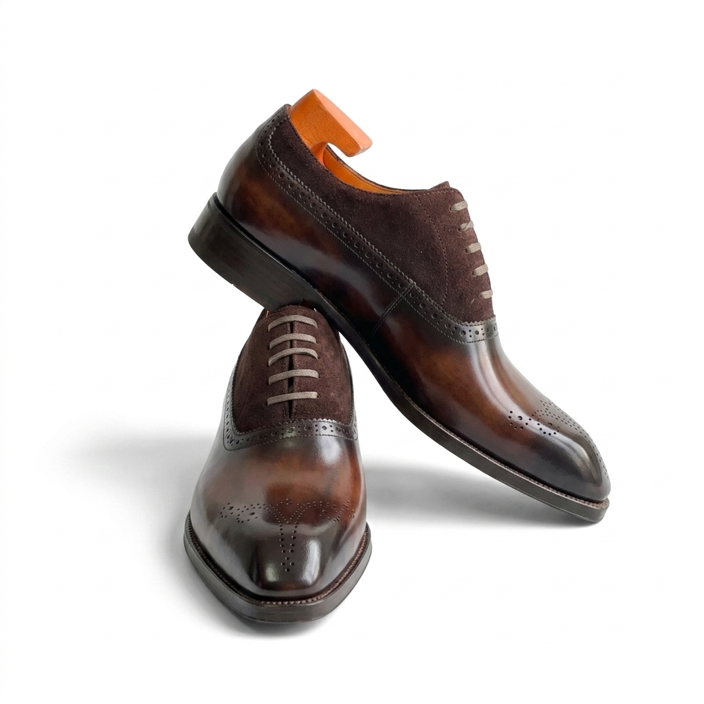 | Wholecut Cowhide Leather Business Oxford Shoes