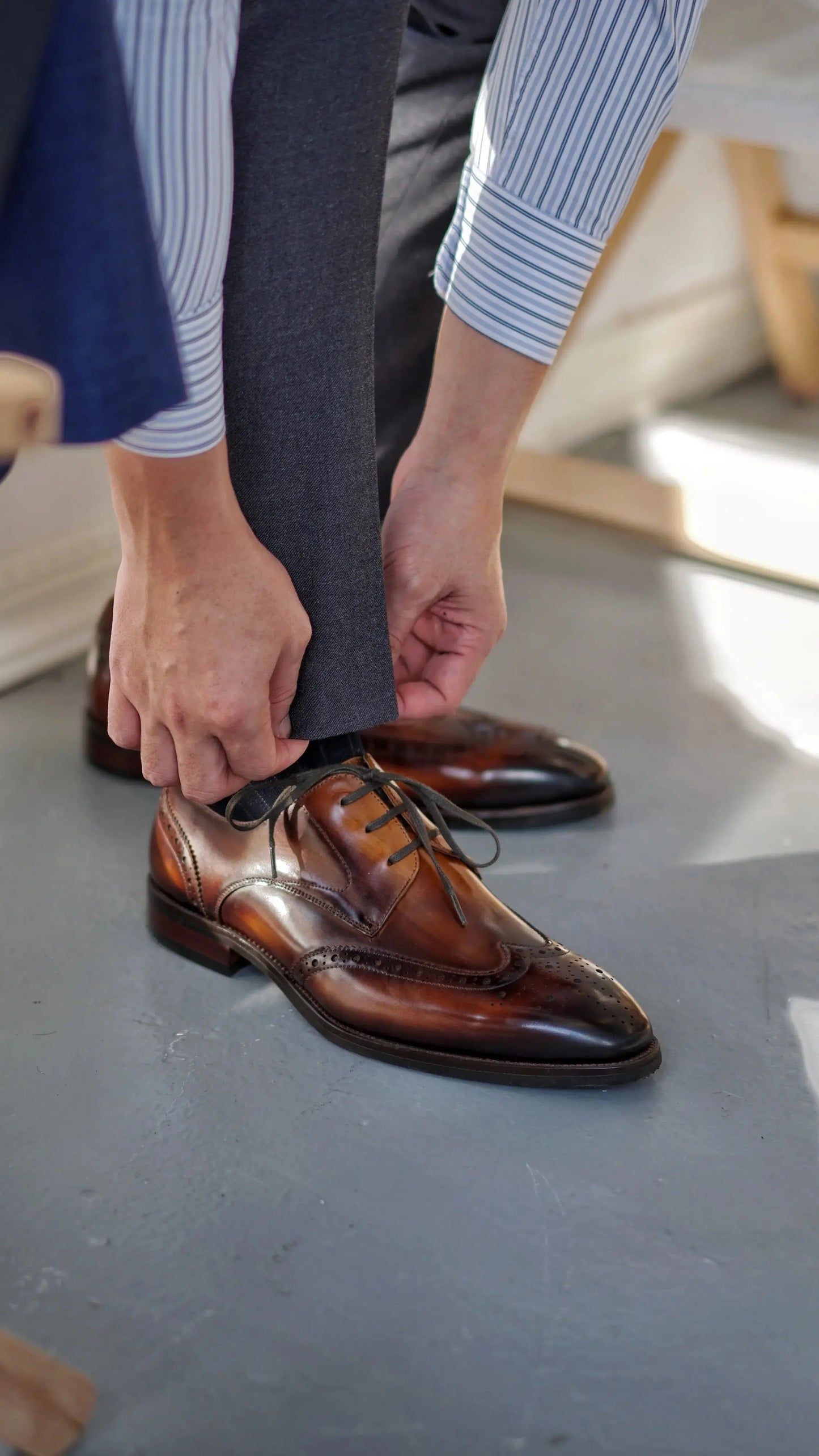 | Premium Cowhide Genuine Leather Oxfords