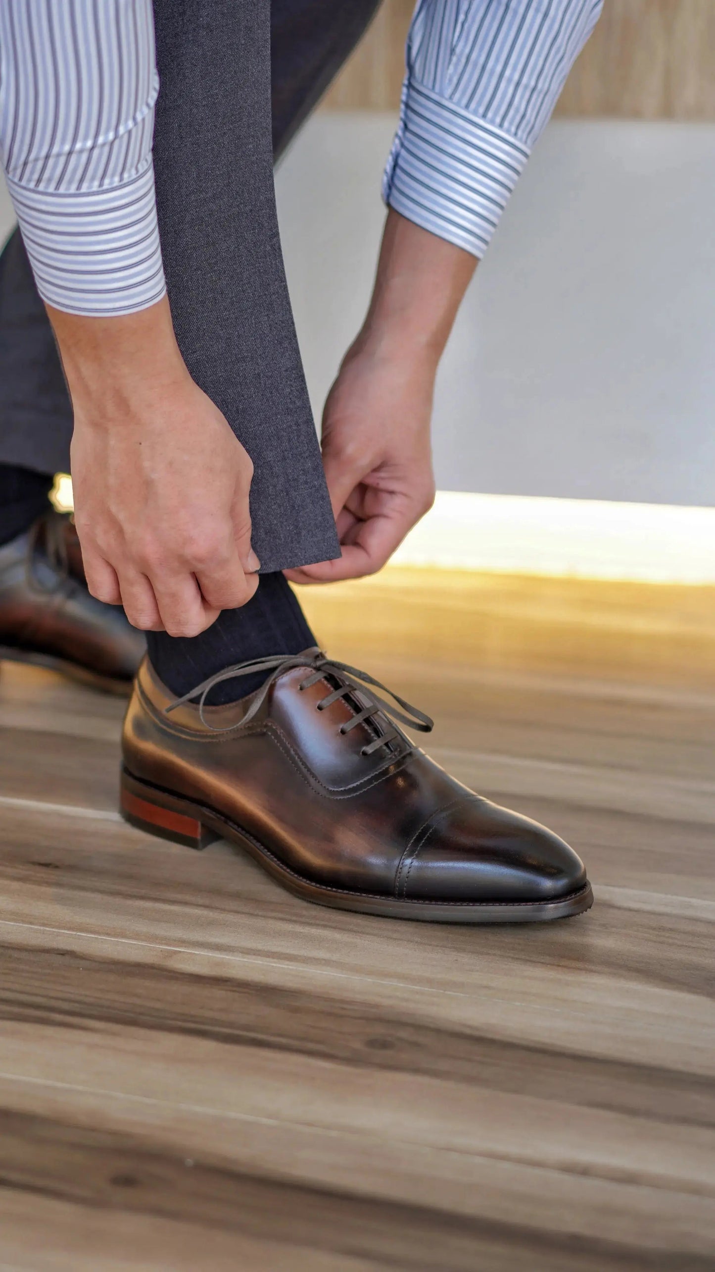 | Custom Marble Wholecut Oxford For Men
