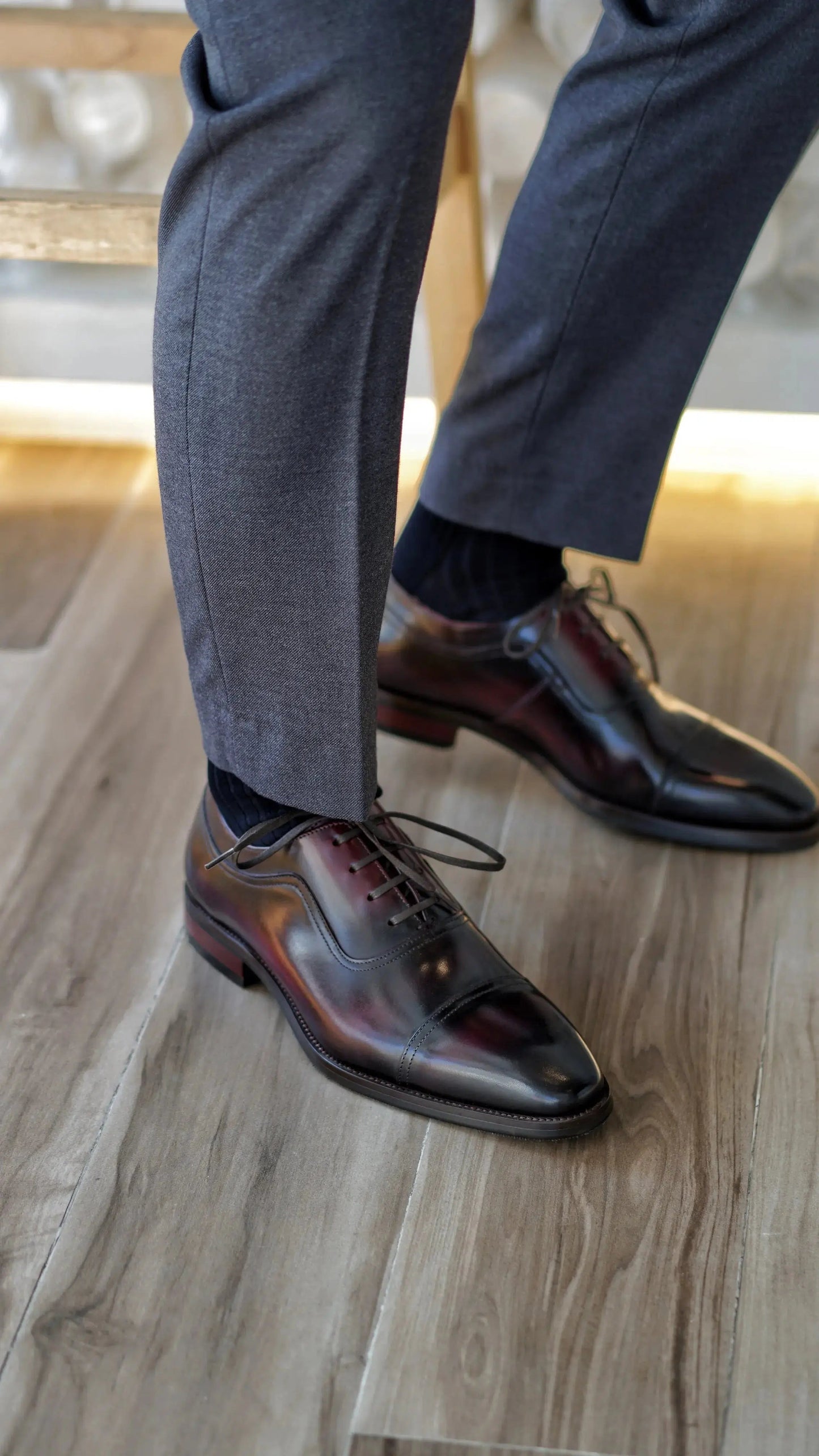| Custom Marble Wholecut Oxford For Men