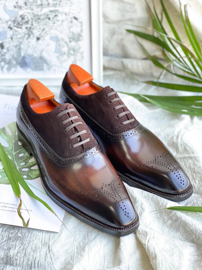 | Wholecut Cowhide Leather Business Oxford Shoes