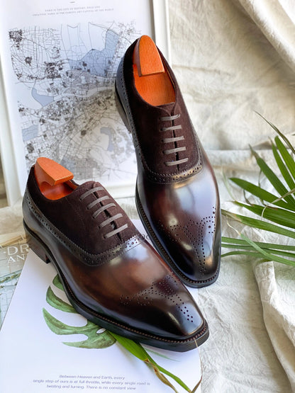 | Wholecut Cowhide Leather Business Oxford Shoes