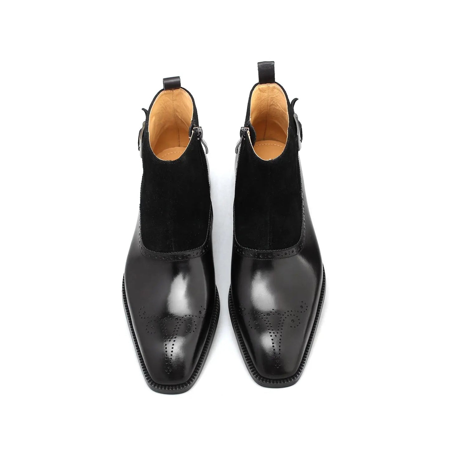 Wholecut Leather Derby Shoes For Men