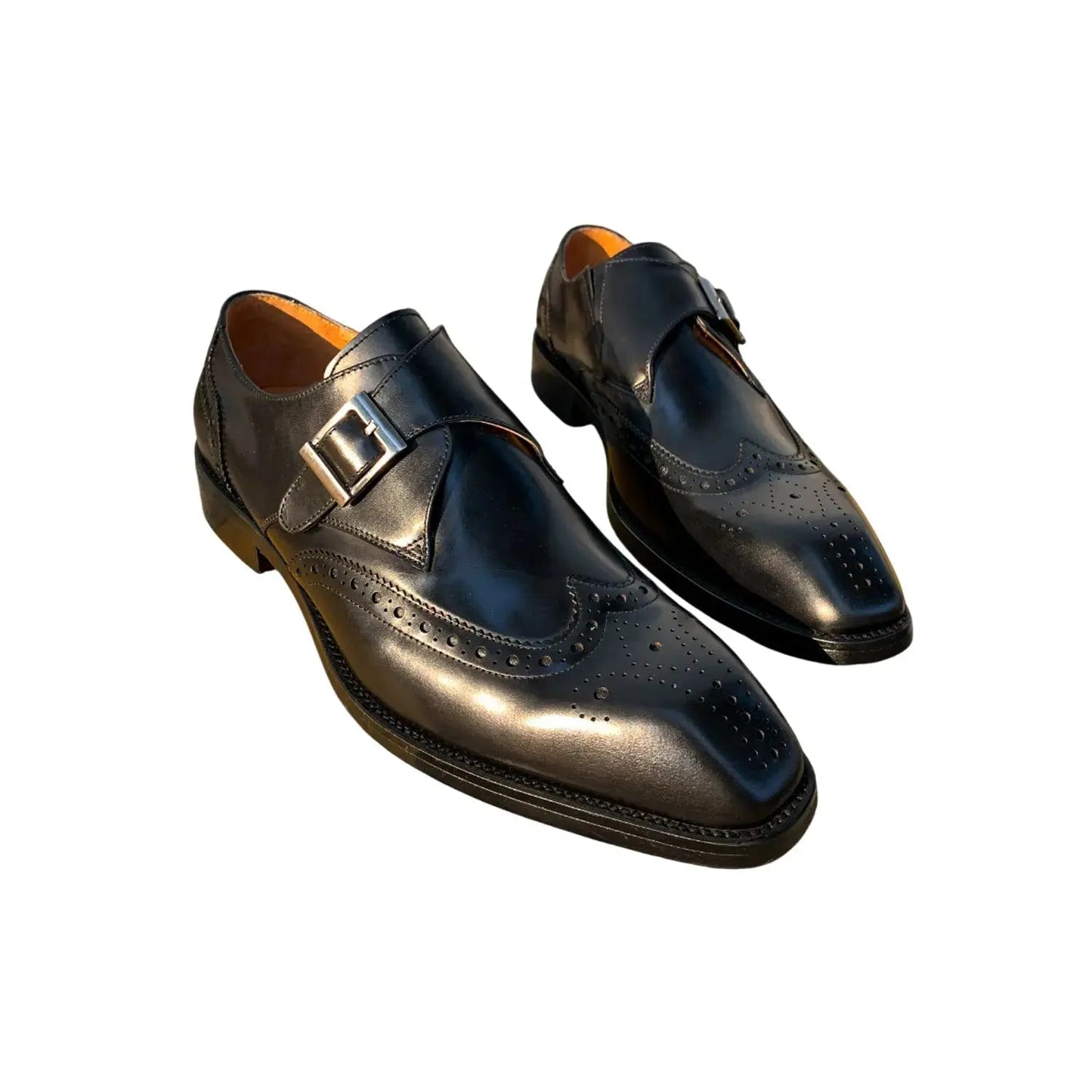 Cowhide Genuine Leather Monkstaps For Men