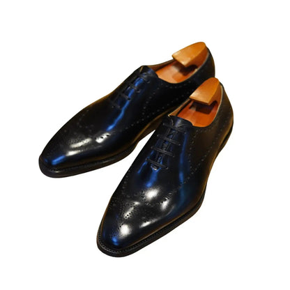 | Elegant Cognac Brogue Oxford Dress Shoes