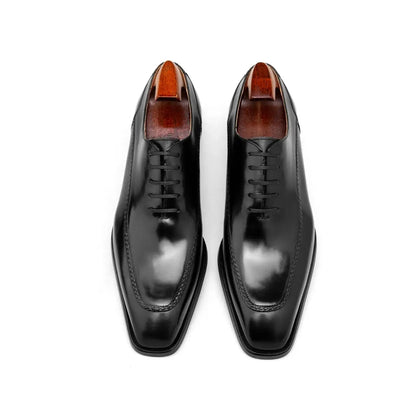 | Elegant Leather Derby Shoes Modern Professional
