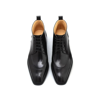Cowhide Toe Derby Shoes For Men