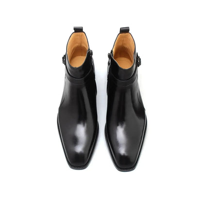 Hand-Painted Cowhide Derby Shoes