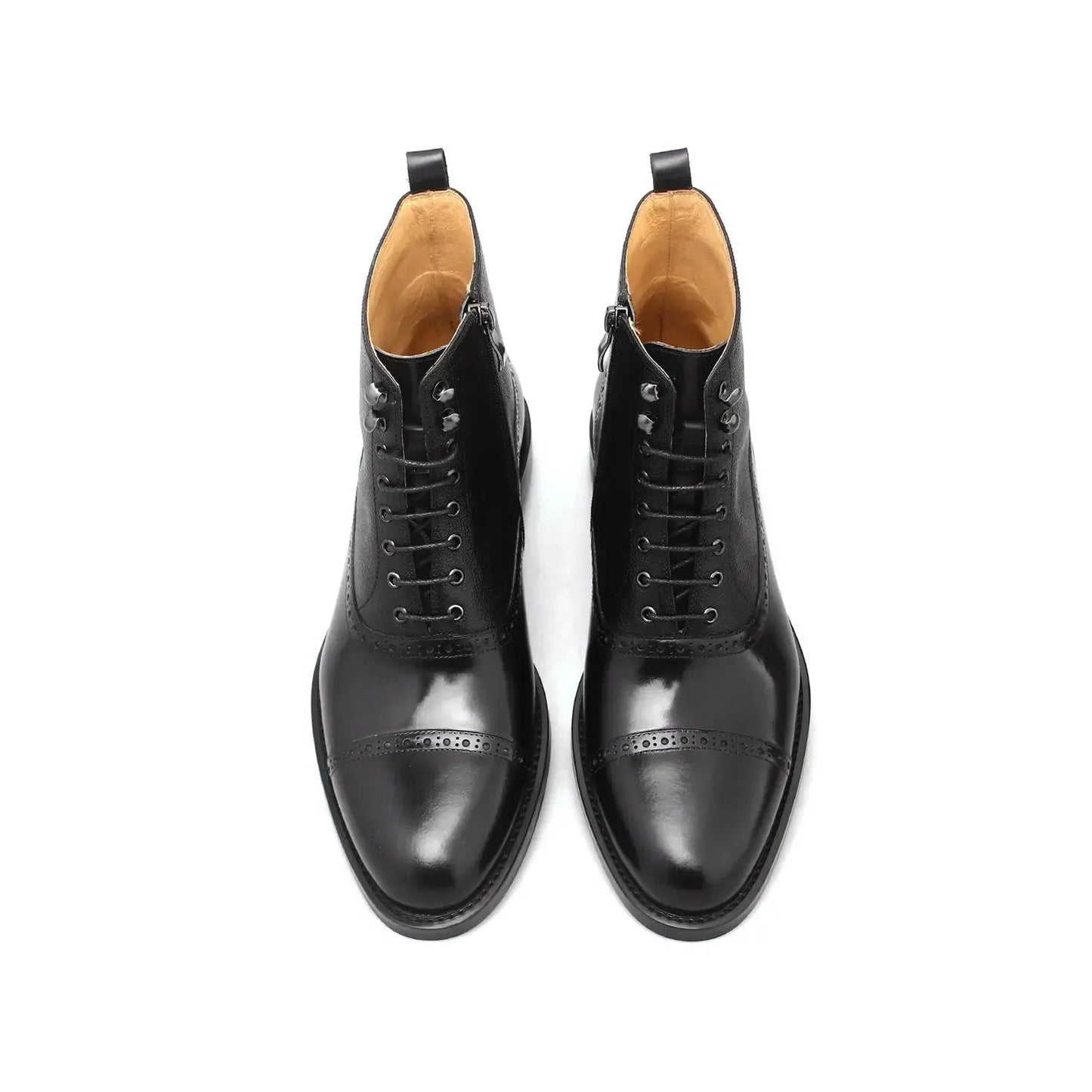 | Handmade Brown Leather Derby Brogues