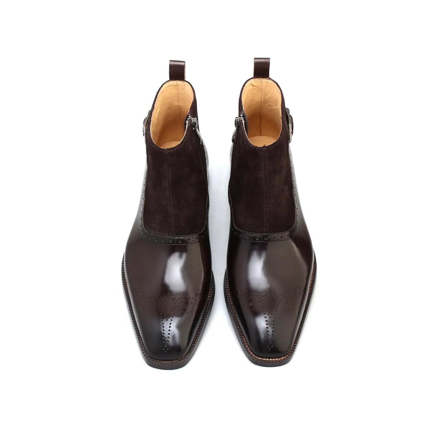 Wholecut Leather Derby Shoes For Men