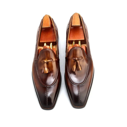 | Leather Tassel Loafers For Men