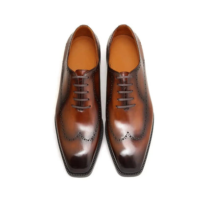 | The Maverick Tan Wingtip Oxford Brogues