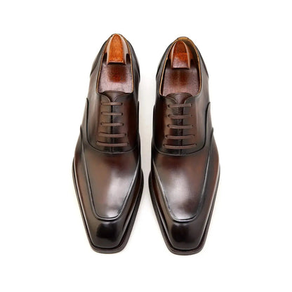 | Handmade Cowhide Derby Shoes For Men