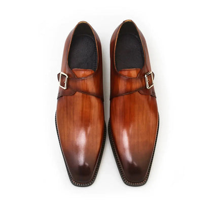 | Leather Smooth Monkstap Shoes For Men
