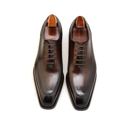 | Elegant Leather Derby Shoes Modern Professional