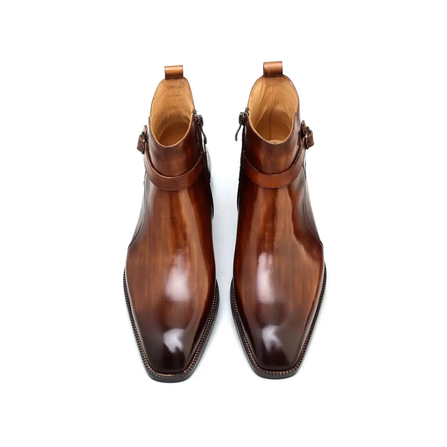 Hand-Painted Cowhide Derby Shoes