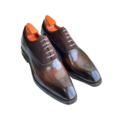 | Wholecut Cowhide Leather Business Oxford Shoes