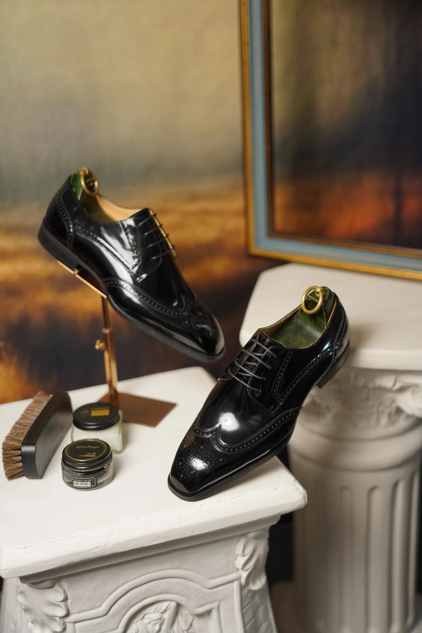 | Cowhide Leather Balmoral Genuine Oxford Shoes