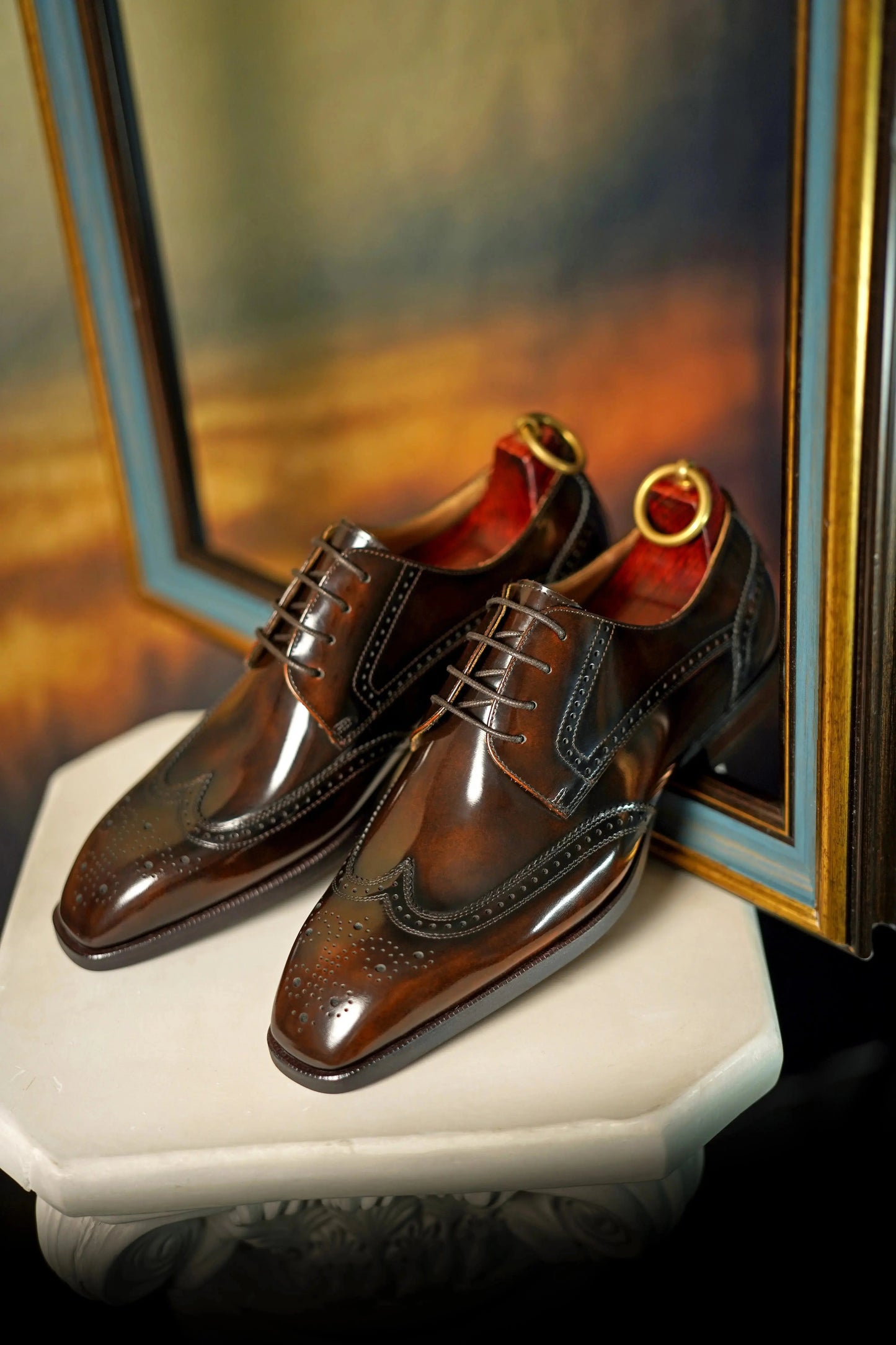 | Cowhide Leather Balmoral Genuine Oxford Shoes