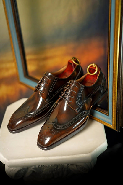 | Cowhide Leather Balmoral Genuine Oxford Shoes