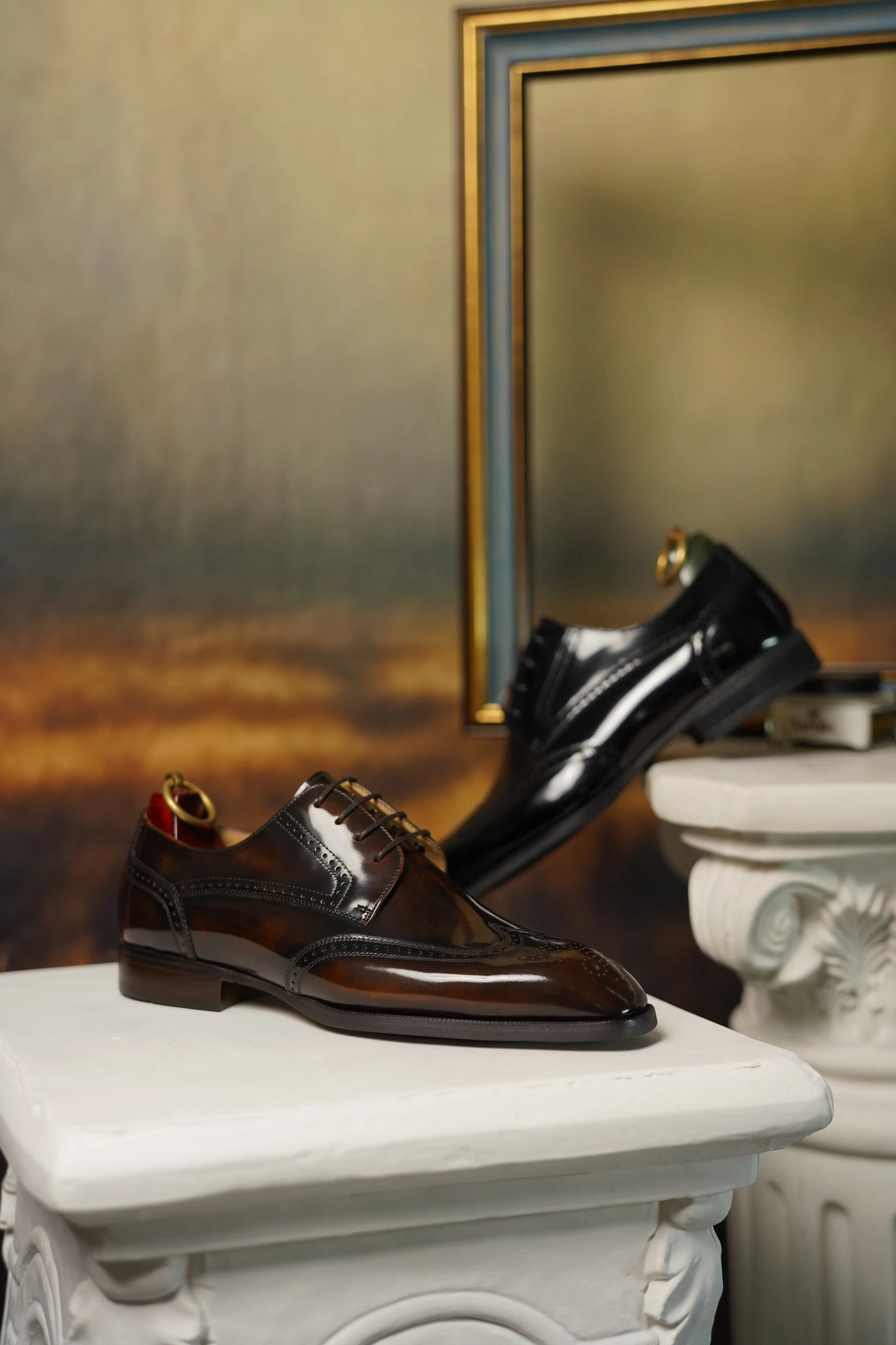 | Cowhide Leather Balmoral Genuine Oxford Shoes