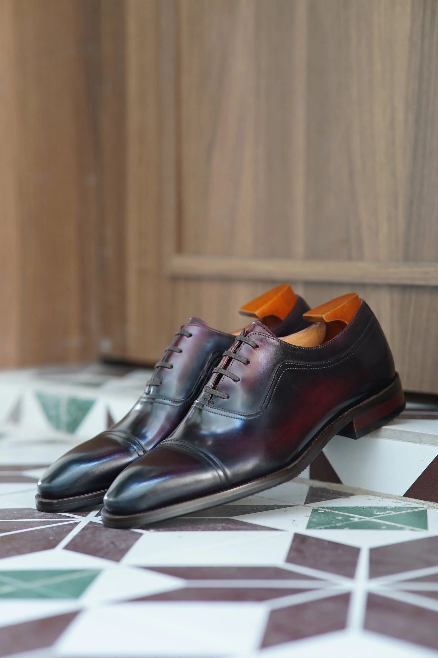 | Custom Marble Wholecut Oxford For Men