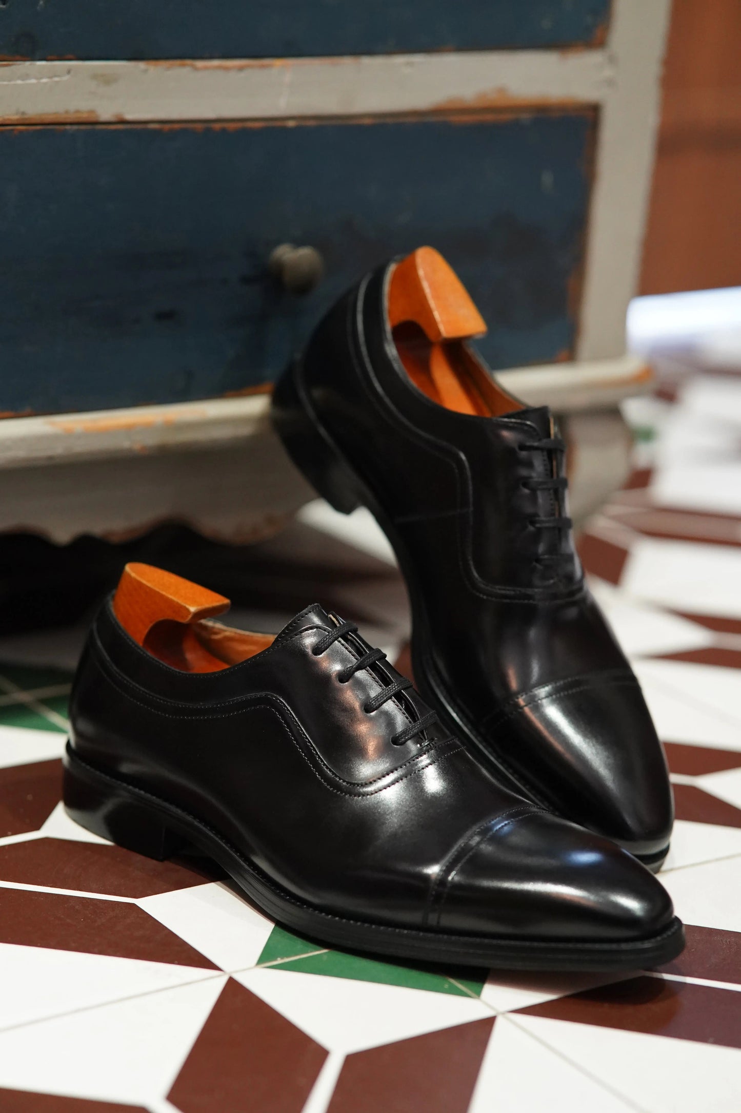 | Custom Marble Wholecut Oxford For Men