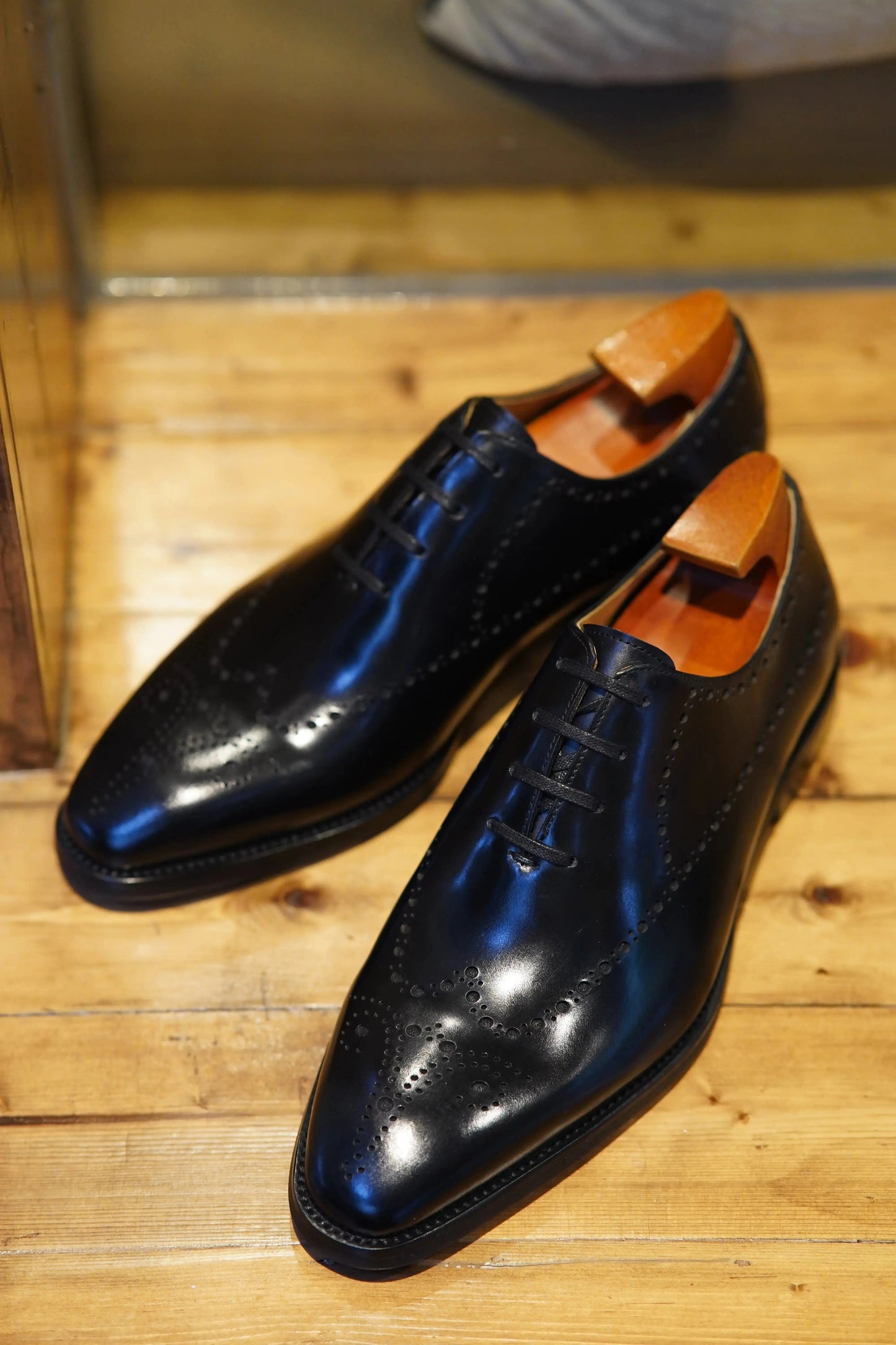 | Elegant Cognac Brogue Oxford Dress Shoes