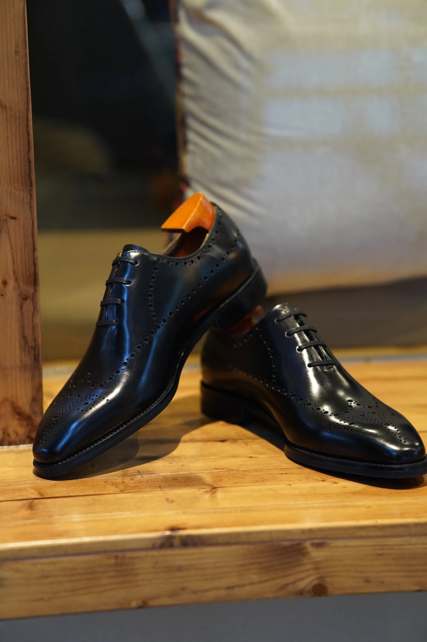 | Elegant Cognac Brogue Oxford Dress Shoes