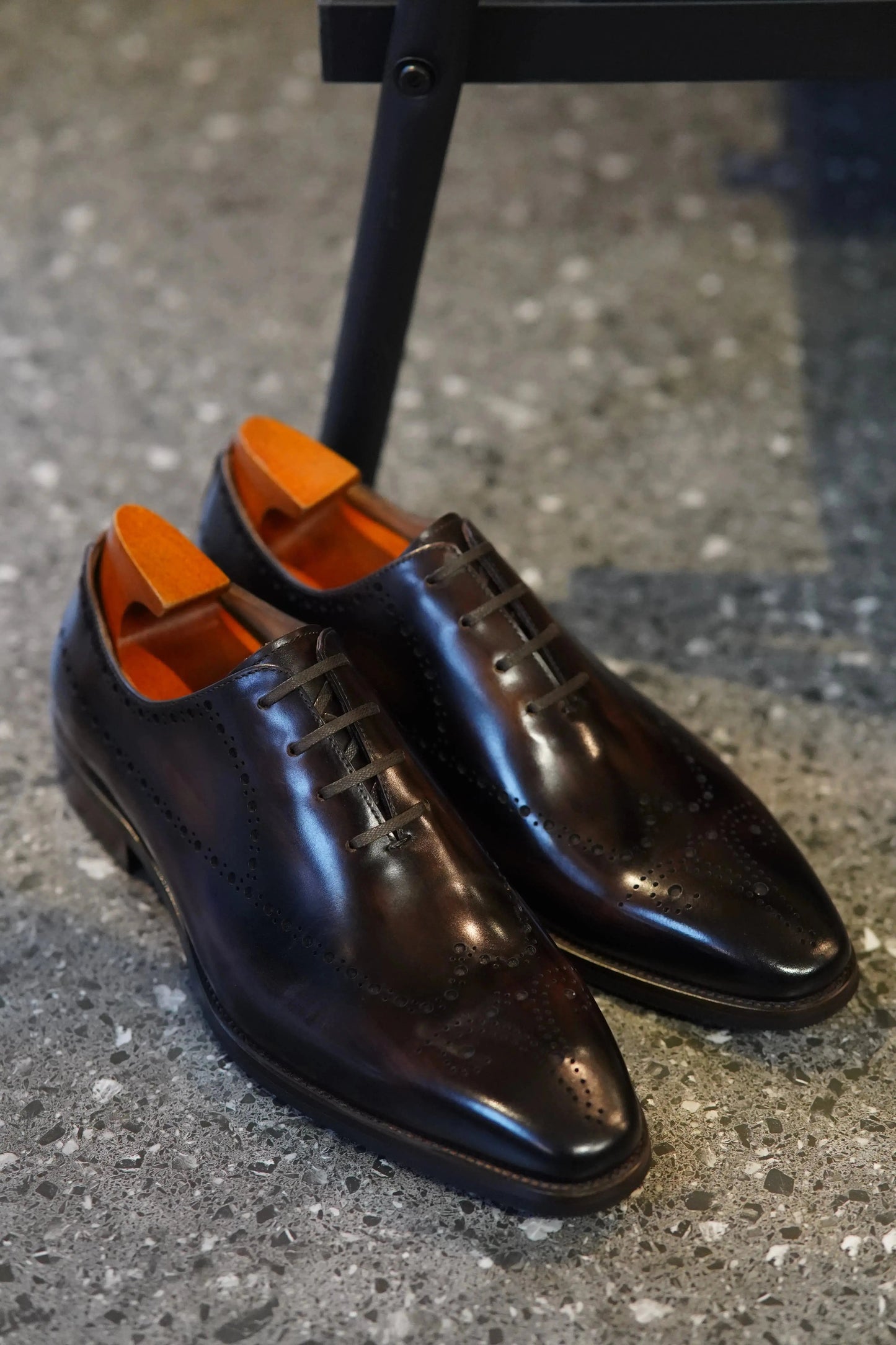 | Elegant Cognac Brogue Oxford Dress Shoes