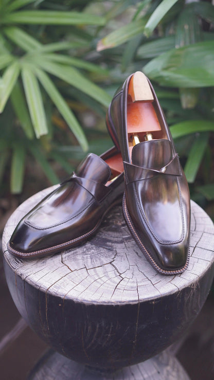 Handcrafted Calfskin Leather Penny Loafers
