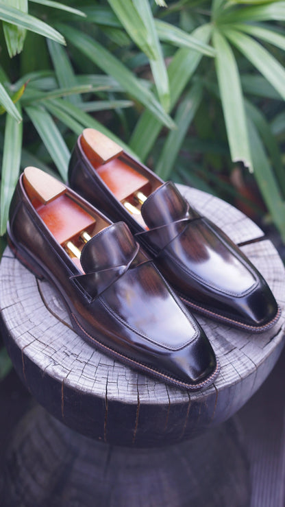 Handcrafted Calfskin Leather Penny Loafers