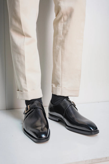 | Leather Smooth Monkstap Shoes For Men