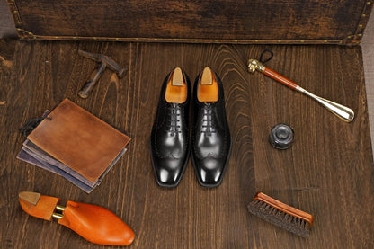 | The Maverick Tan Wingtip Oxford Brogues