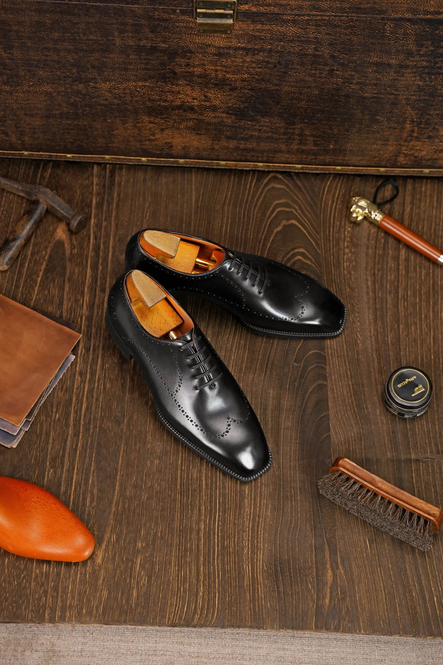 | The Maverick Tan Wingtip Oxford Brogues