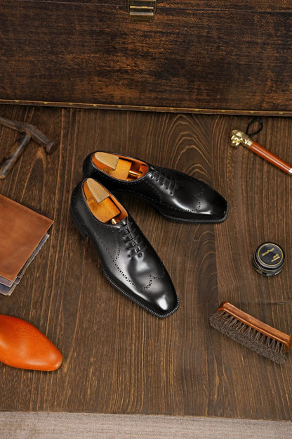 | The Maverick Tan Wingtip Oxford Brogues
