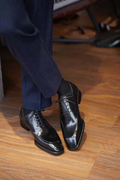 | Handmade Cowhide Derby Shoes For Men
