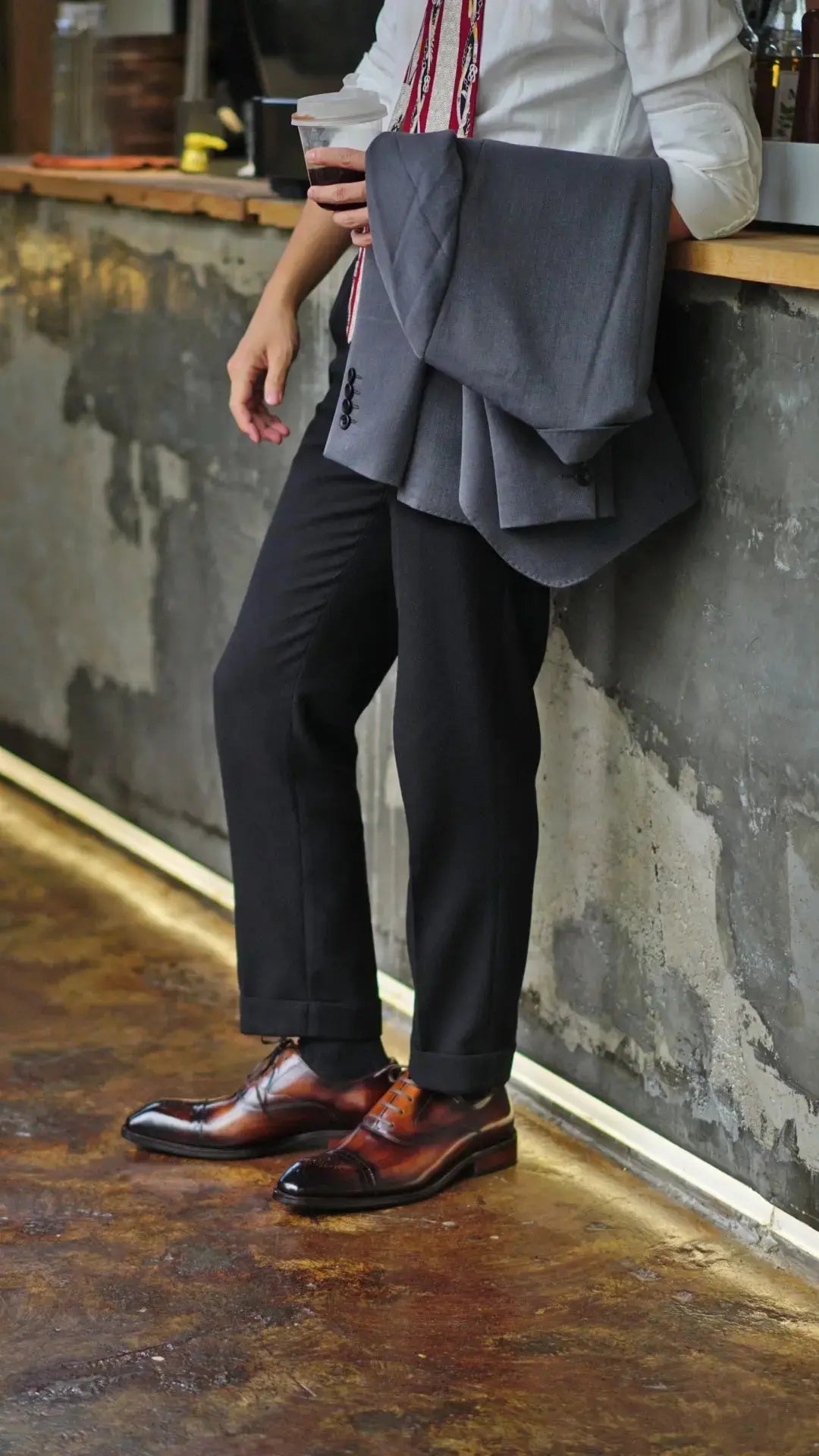 Classic Burnished Brown Brogue Oxfords