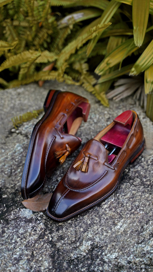 | Leather Tassel Loafers For Men