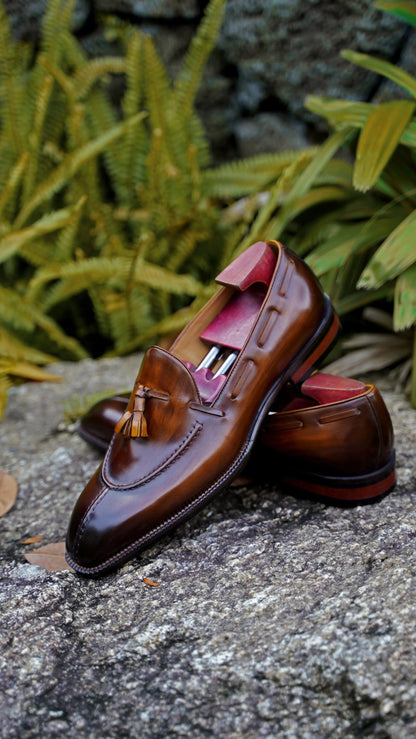 | Leather Tassel Loafers For Men