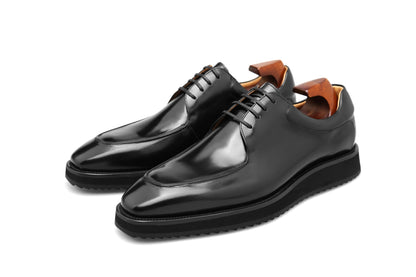 | Camel Brogue Derby Shoes For Men