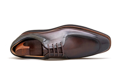 | Camel Brogue Derby Shoes For Men