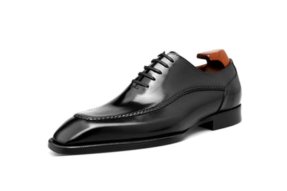 | Elegant Leather Derby Shoes Modern Professional
