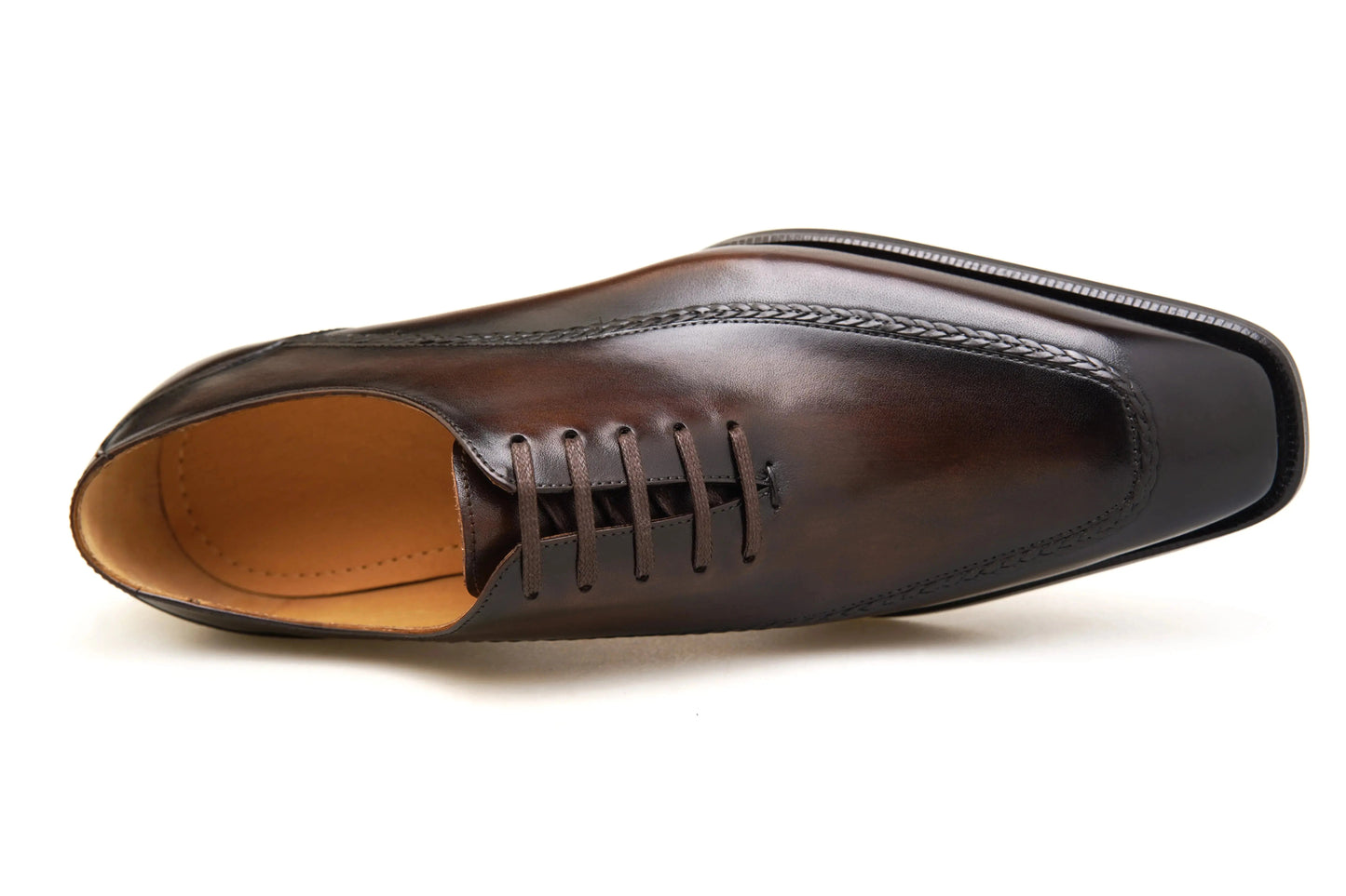 | Elegant Leather Derby Shoes Modern Professional