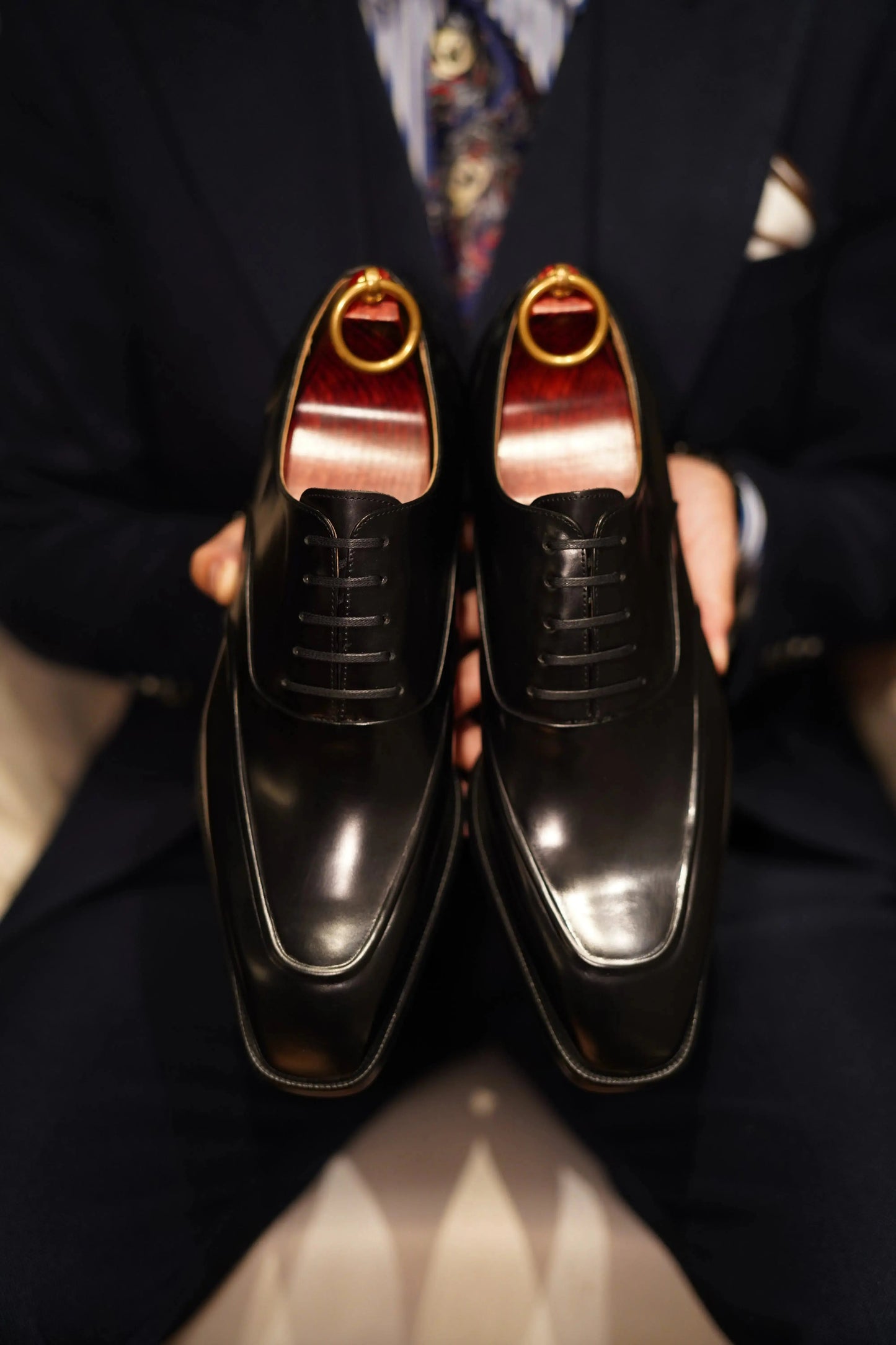 | Handmade Cowhide Derby Shoes For Men
