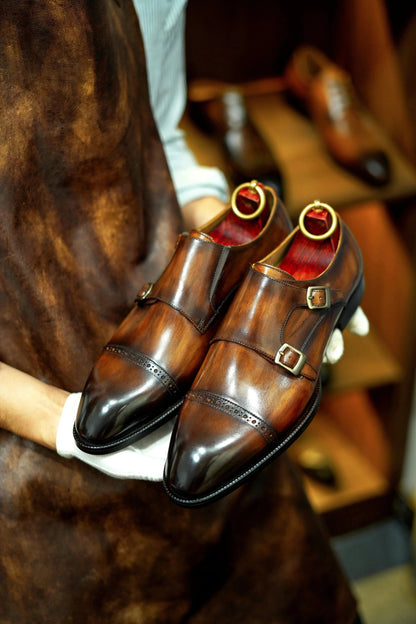 | Handcrafted Monk Strap Dress Shoes