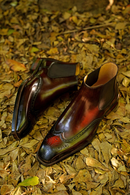 Handcrafted Leather Derby Shoes For Men