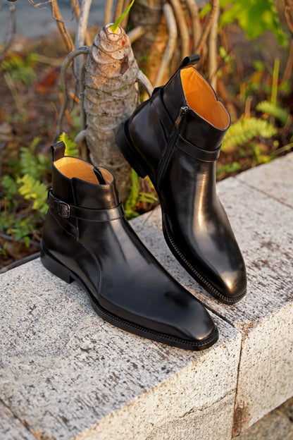 Hand-Painted Cowhide Derby Shoes