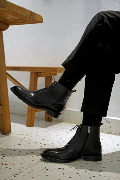 | Handmade Brown Leather Derby Brogues